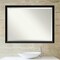 Beveled Wood Bathroom Wall Mirror, Steinway Black Scoop Frame